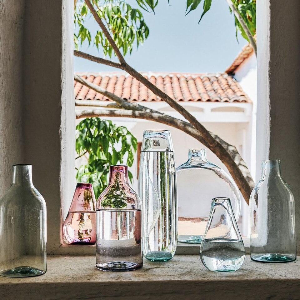 Pure Recycled Glass Vases West Elm United Kingdom